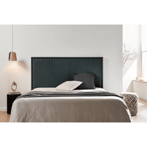Cabeceira Estofada MODENA DUO Aqualine 145x120x8 cm - PRETO - Moonia