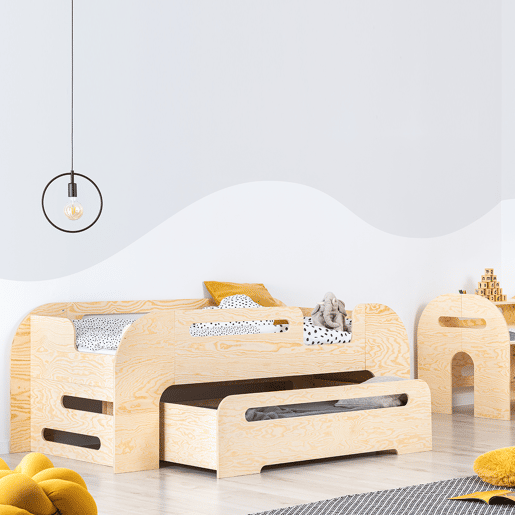 Cama Thomas Bois 90x190 de entrada direita com estrado de molas e gaveta