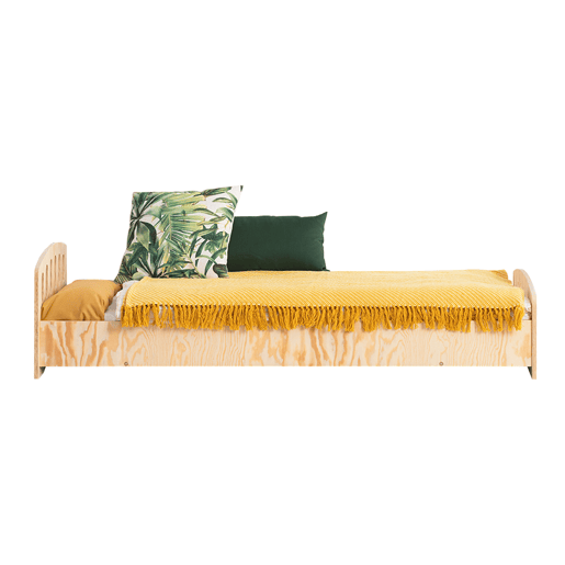 Cama 90x200 estrado de ripas incluído Eléa Bois