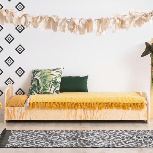 Cama 90x200 estrado de ripas incluído Eléa Bois
