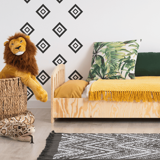 Cama 90x200 estrado de ripas incluído Eléa Bois