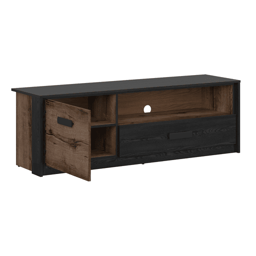 Móvel TV Romane madeira 150 cm com 1 porta e 1 gaveta
