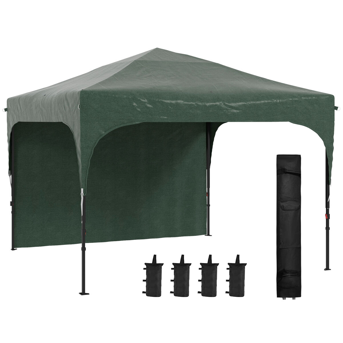 Carpa Plegable Tela Oxford, Acero Outsunny