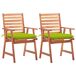 2 Sillas de comedor para jardín de madera con cojines 2 Sillas de comedor para jardín de madera con cojines Antracita