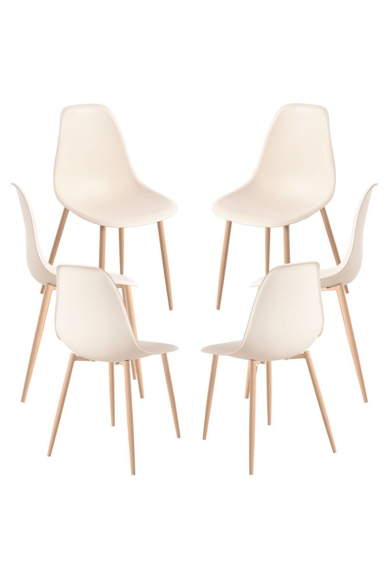 Pack 6 Sillas Mykle Beige