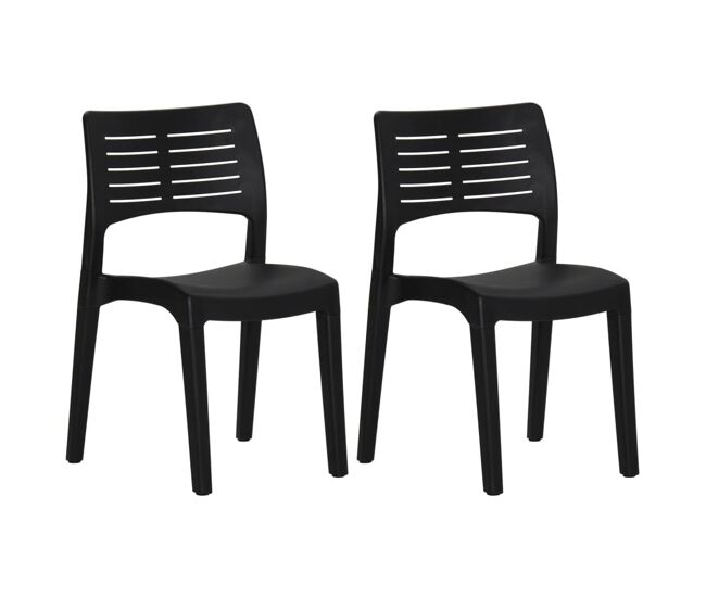 2 Sillas de jardín de polipropileno