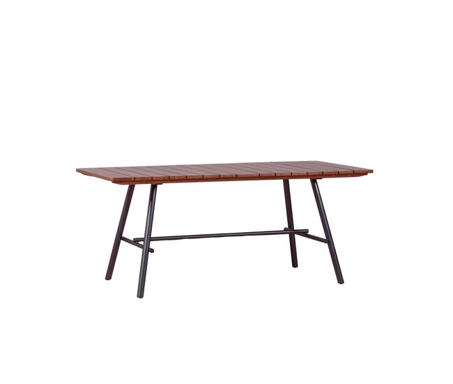 Mesa industrial de alta gama en madera de teca maciza - fare
