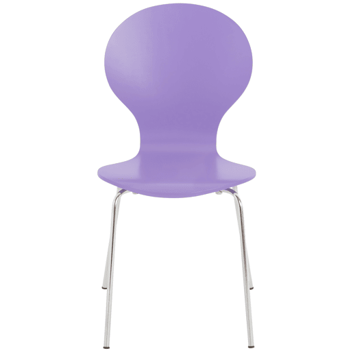 Set De 2 Sillas De Comedor Apilable Diego Madera Lila 45X43X86 cm