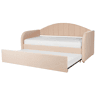 Cama gavetão Bouclé EYBURIE 90 x 200 cm Rosa pêssego