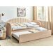 Beliani Cama nido Bouclé EYBURIE 99x217 Beliani Cama nido Bouclé EYBURIE 99x217 Rosa Talco