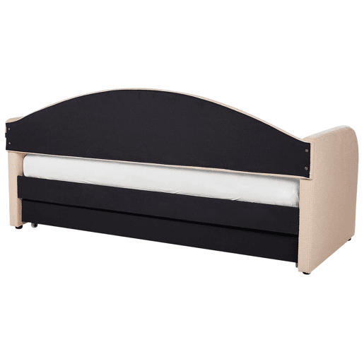 Cama gavetão Bouclé EYBURIE 90 x 200 cm Rosa pêssego