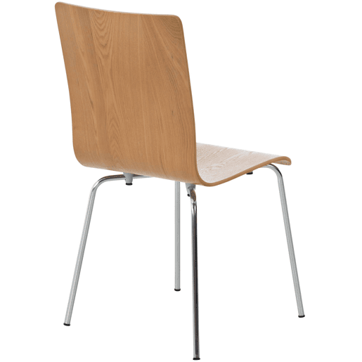 Juego de 4 Sillas de Espera Pepe Madera Roble 47X43X87 cm