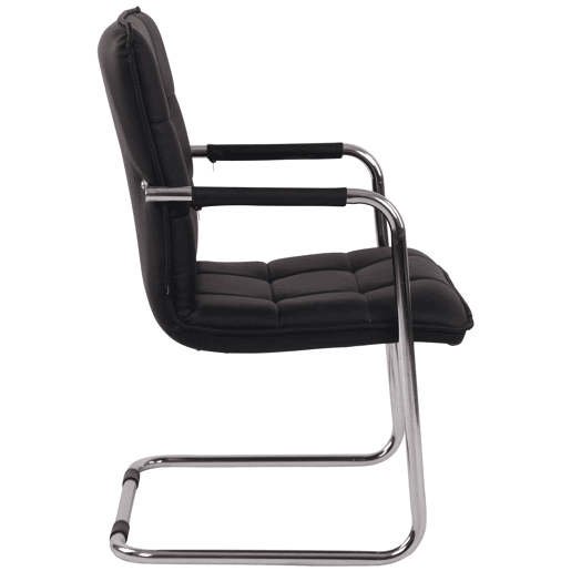Set de 2 sillas de conferencia Gandia Simil cuero Negro 64X57X89 cm