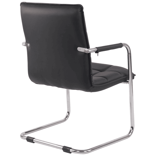 Set de 2 sillas de conferencia Gandia Simil cuero Negro 64X57X89 cm