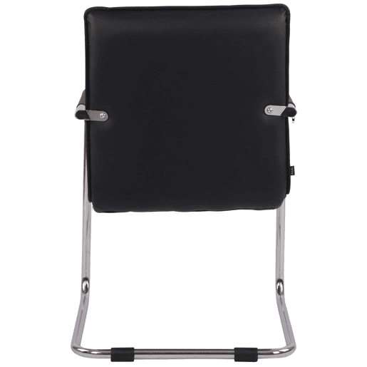 Set de 2 sillas de conferencia Gandia Simil cuero Negro 64X57X89 cm