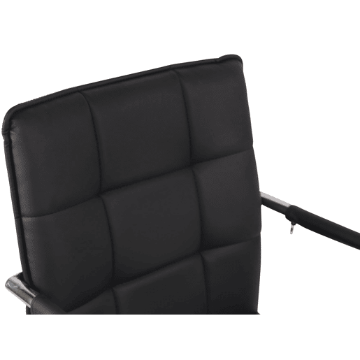 Set de 2 sillas de conferencia Gandia Simil cuero Negro 64X57X89 cm