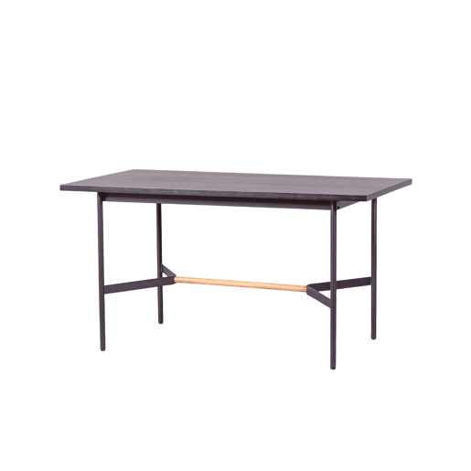 Mesa de jantar retangular em madeira de carvalho (140x80) - Blackstorm