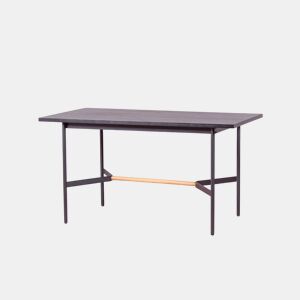 Mesa de jantar retangular em madeira de carvalho (140x80) - Blackstorm
