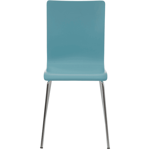 Juego de 4 Sillas de Espera Pepe Madera Azul claro 47X43X87 cm
