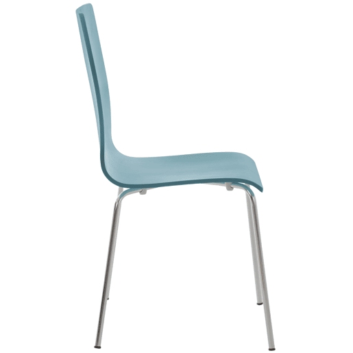 Juego de 4 Sillas de Espera Pepe Madera Azul claro 47X43X87 cm
