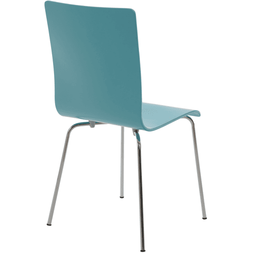 Juego de 4 Sillas de Espera Pepe Madera Azul claro 47X43X87 cm