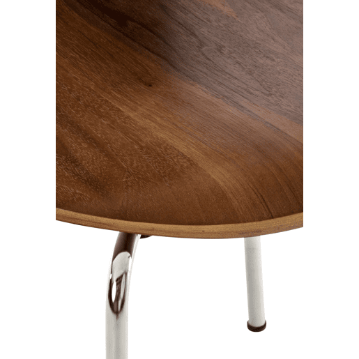 Set 4x Sillas de Visita Diego Apilable Madera Nogal 45X43X86 cm
