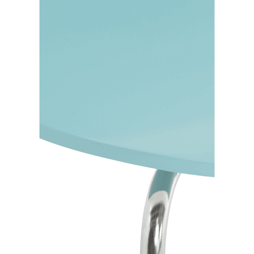 Set De 2 Sillas De Comedor Apilable Diego Madera Azul claro 45X43X86 cm