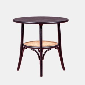 Mesa retrô redonda estilo vintage em madeira de freixo natural (80cm) - Oldhouse