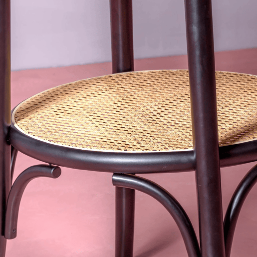 Mesa retrô redonda estilo vintage em madeira de freixo natural (80cm) - Oldhouse