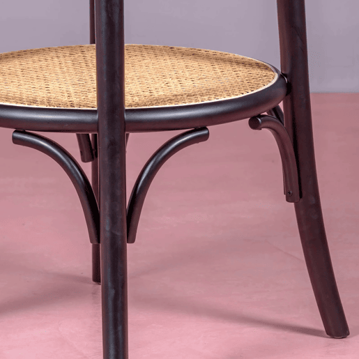 Mesa retrô redonda estilo vintage em madeira de freixo natural (80cm) - Oldhouse