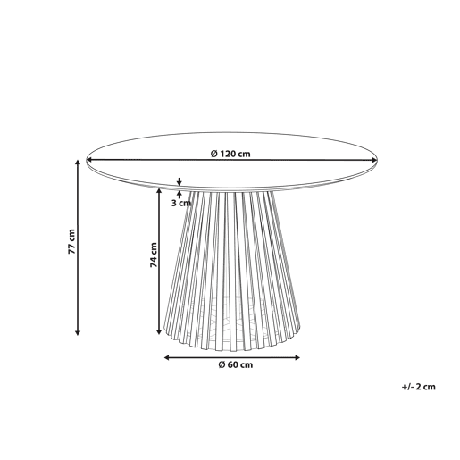 Mesa de jantar MESILLA Preto 120 cm 120 cm Madeira de acácia