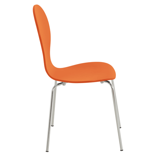 Set 4x Sillas de Visita Diego Apilable Madera Naranja 45X43X86 cm