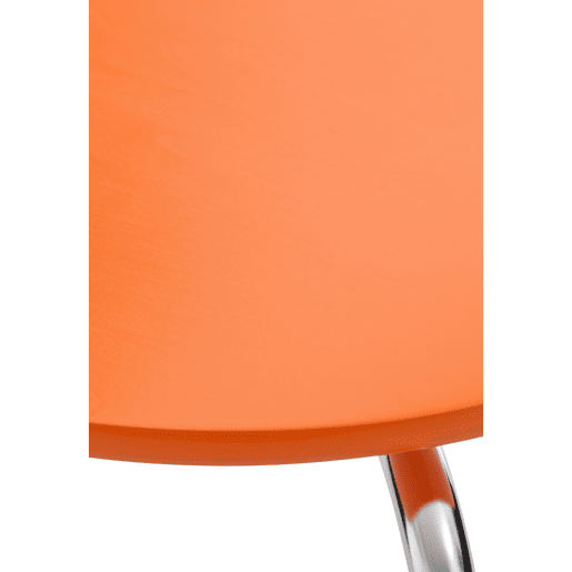 Set 4x Sillas de Visita Diego Apilable Madera Naranja 45X43X86 cm