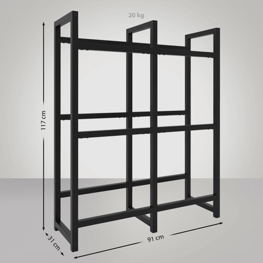 Soporte para cajas de bebidas apilables Metal Negro 31X91X116 cm