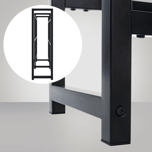 Soporte para cajas de bebidas apilables Metal Negro 31X91X116 cm