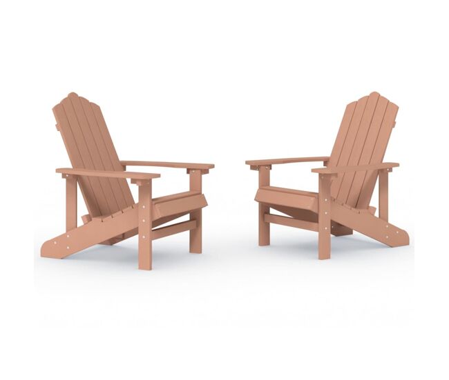 2 Sillas de jardín Adirondack plástico