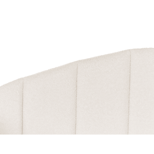Cama gavetão Bouclé EYBURIE 90 x 200 cm Creme claro