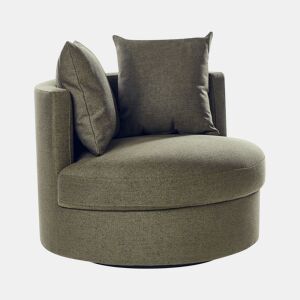 Poltrona giratória DALBY Tecido Verde escuro