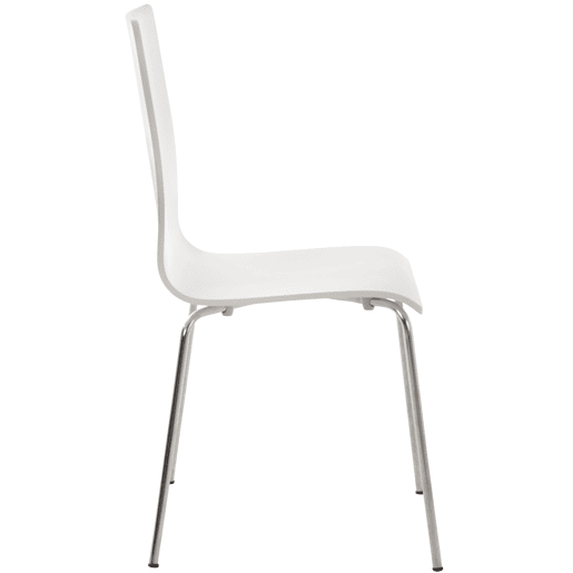 Juego de 4 Sillas de Espera Pepe Madera Blanco 47X43X87 cm