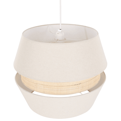 Candeeiro suspenso ATOYAC Linho sintético Creme