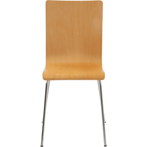 Juego de 4 Sillas de Espera Pepe Madera Natural 47X43X87 cm