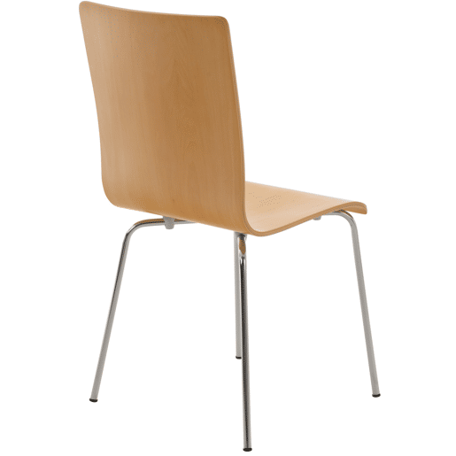Juego de 4 Sillas de Espera Pepe Madera Natural 47X43X87 cm