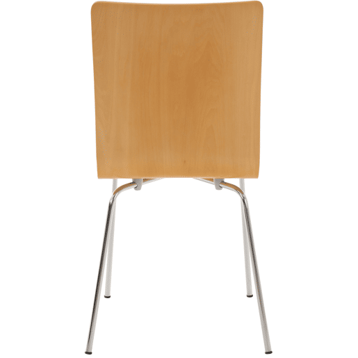 Juego de 4 Sillas de Espera Pepe Madera Natural 47X43X87 cm