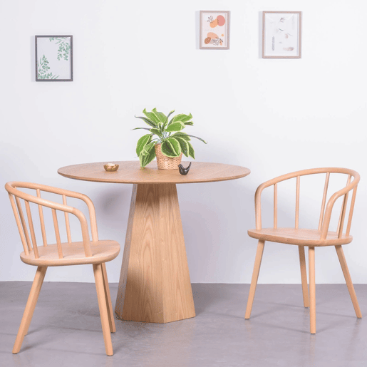 Mesa de jantar com base central em madeira de freixo (100cm) - Nest Mesa de jantar com base central em madeira de freixo (100cm) - Nest