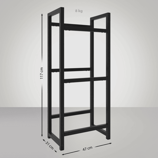 Soporte para cajas de bebidas apilables Metal Negro 31X47X116 cm