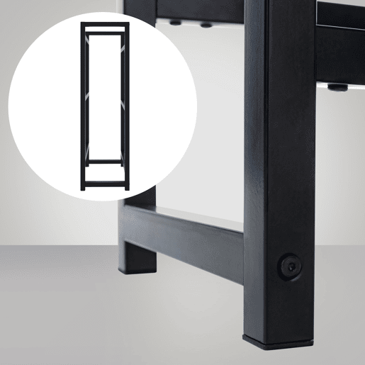 Soporte para cajas de bebidas apilables Metal Negro 31X47X116 cm