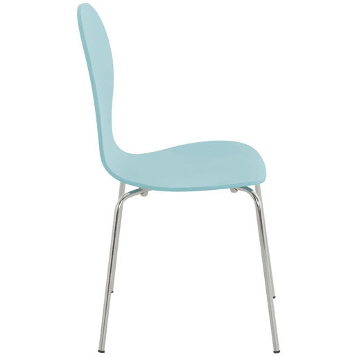 Set 4x Sillas de Visita Diego Apilable Madera Azul claro 45X43X86 cm