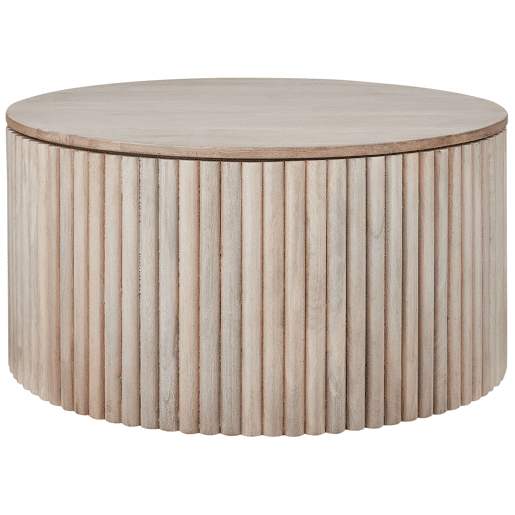 Mesa de centro KIRKWOOD Mangueira de mangueira Castanho claro com arrumação
