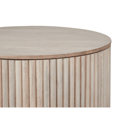 Mesa de centro KIRKWOOD Mangueira de mangueira Castanho claro com arrumação
