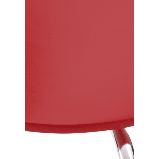 Set 4x Sillas de Visita Diego Apilable Madera Rojo 45X43X86 cm